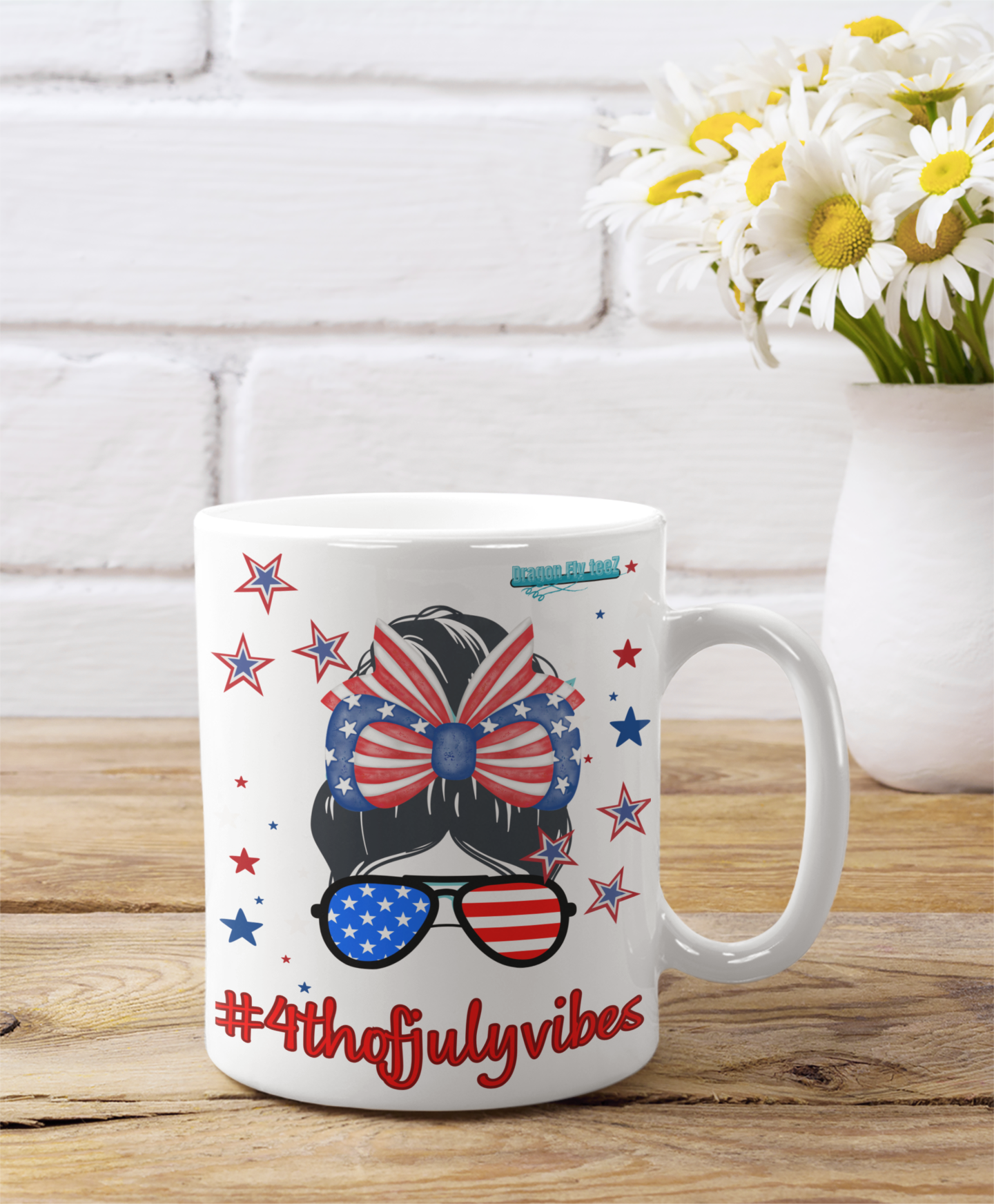 4th of July-MUG-Hair in a bun