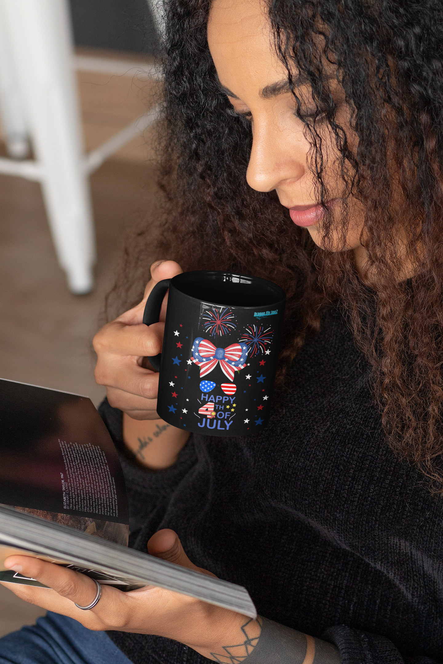 4th of JULY-MUG-Hair in a bun-#2