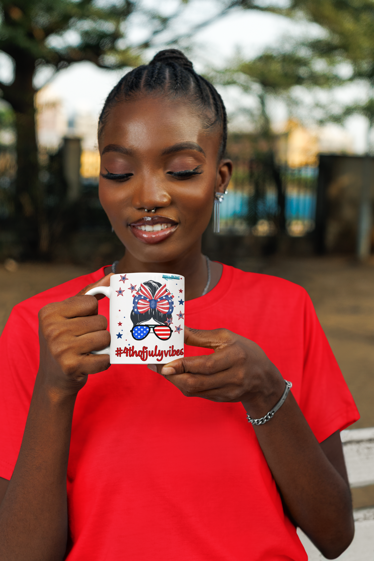 4th of July-MUG-Hair in a bun